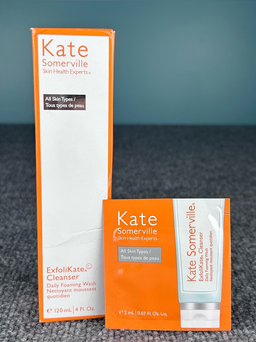 Kate Somerville ExfoliKate Cleanser Daily Foaming Wash 4fl oz SEALED & Sample